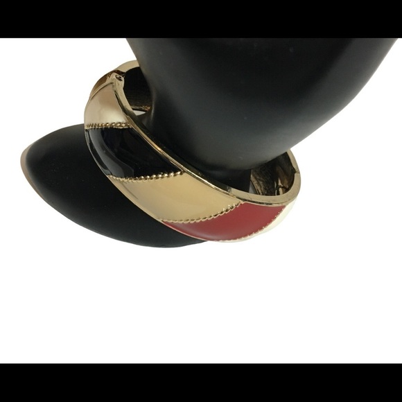 New York & Co. Necklace and bracelet combo set red black cream tan - Picture 8 of 8